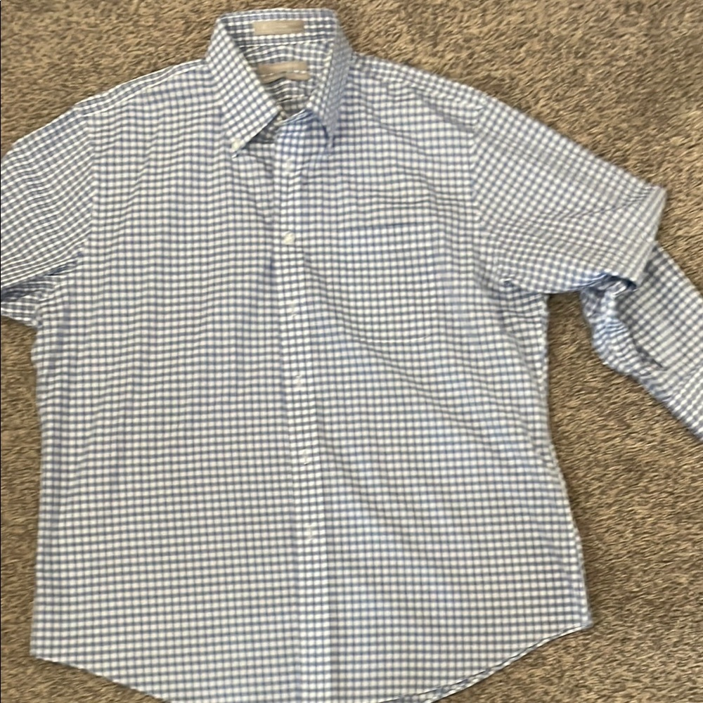 Nordstrom Blue and White Casual Button Down Shirt